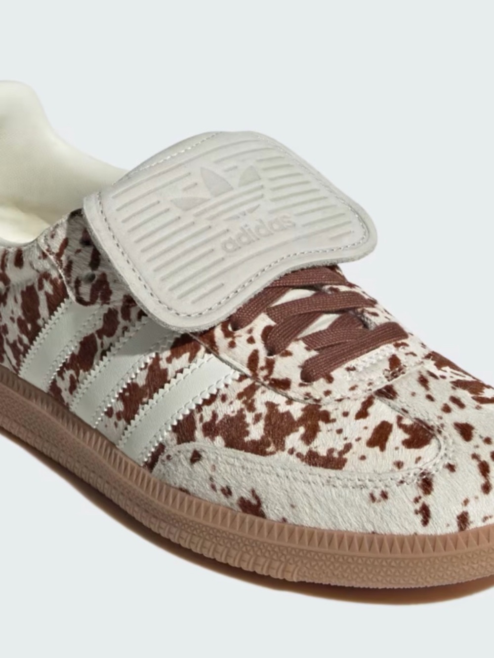 NIB adidas Cow Print Sambas Long Tongue in Brown/White 8/40